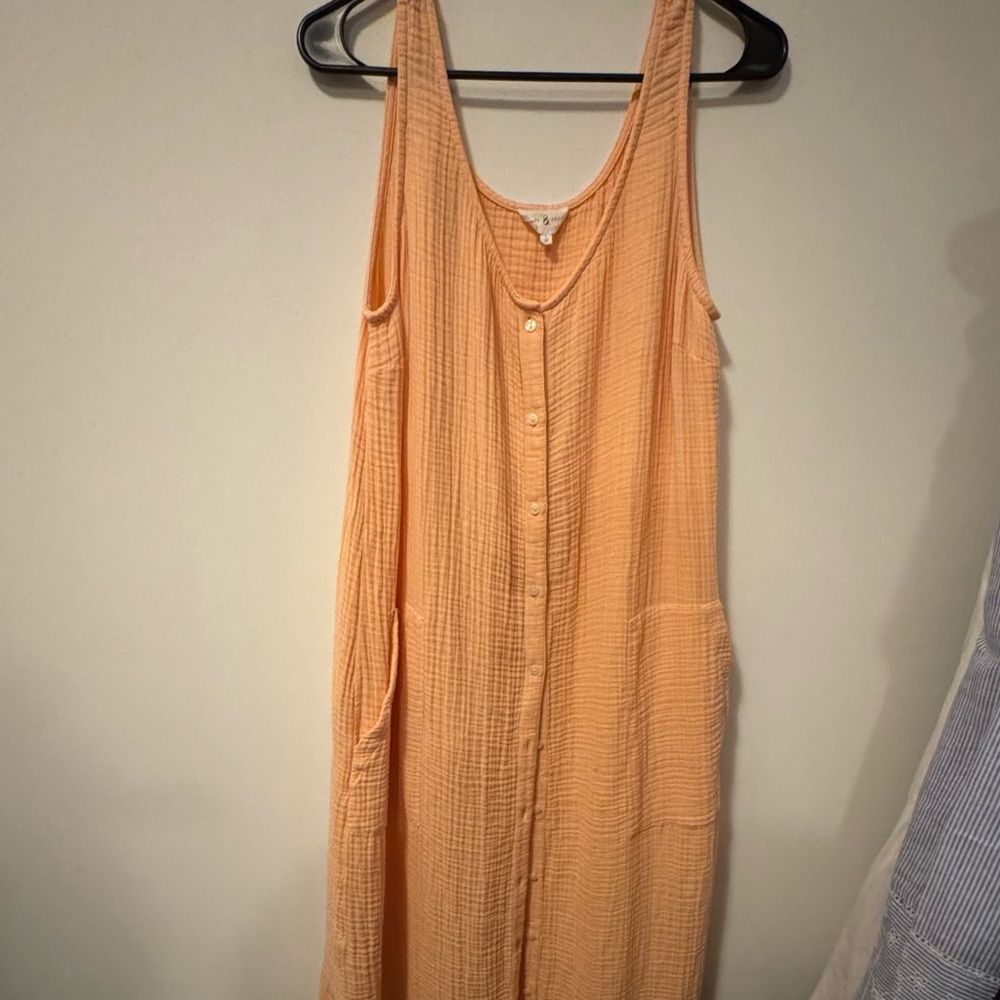Lou & Grey Orange Sleeveless Scoop Neck Sundress